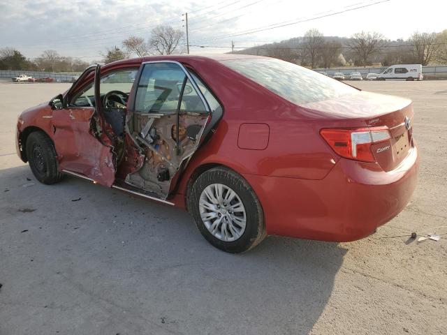 4T1BD1FK5EU119184 - 2014 TOYOTA CAMRY HYBRID RED photo 2