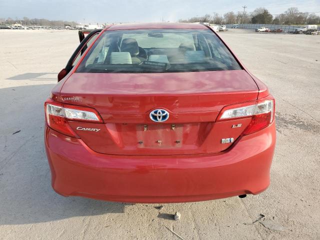 4T1BD1FK5EU119184 - 2014 TOYOTA CAMRY HYBRID RED photo 6