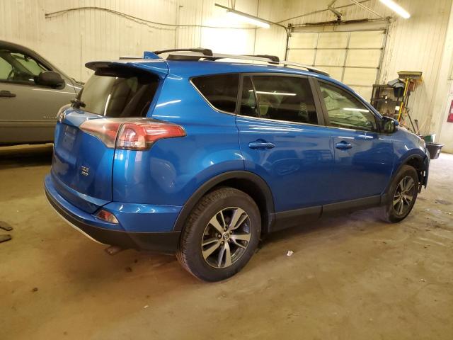 2T3RFREV9GW477031 - 2016 TOYOTA RAV4 XLE BLUE photo 3