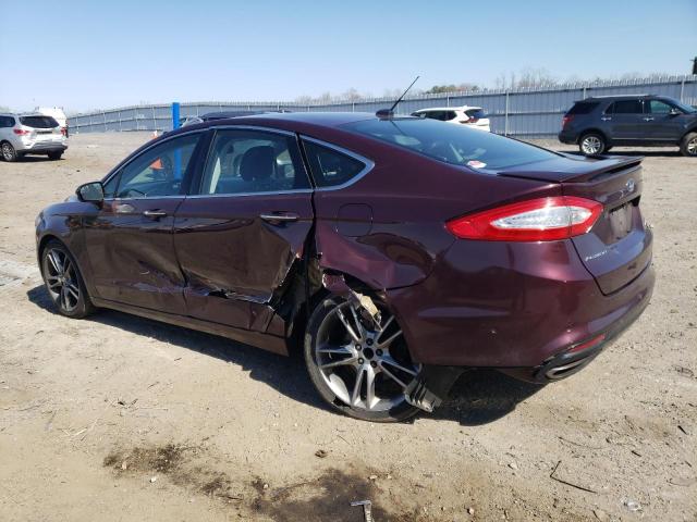 3FA6P0K96DR206288 - 2013 FORD FUSION TITANIUM BURGUNDY photo 2