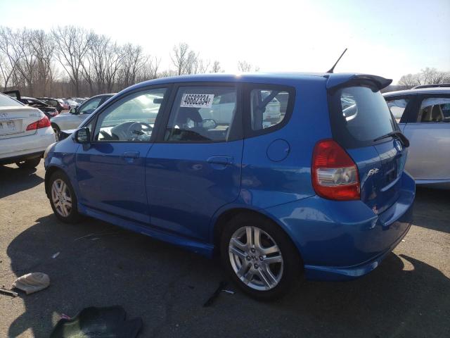 JHMGD376X8S053883 - 2008 HONDA FIT SPORT BLUE photo 2