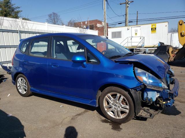 JHMGD376X8S053883 - 2008 HONDA FIT SPORT BLUE photo 4