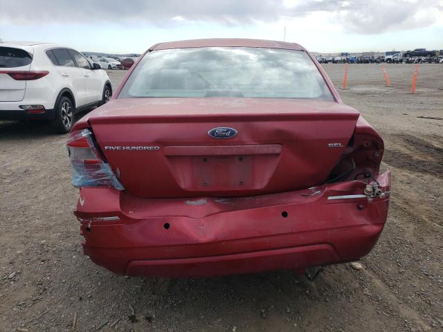 1FAFP24175G125957 - 2005 FORD FIVE HUNDR SEL RED photo 6