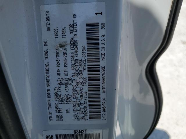 5TFRX5GN0JX121136 - 2018 TOYOTA TACOMA ACCESS CAB თეთრი ფოტო 12