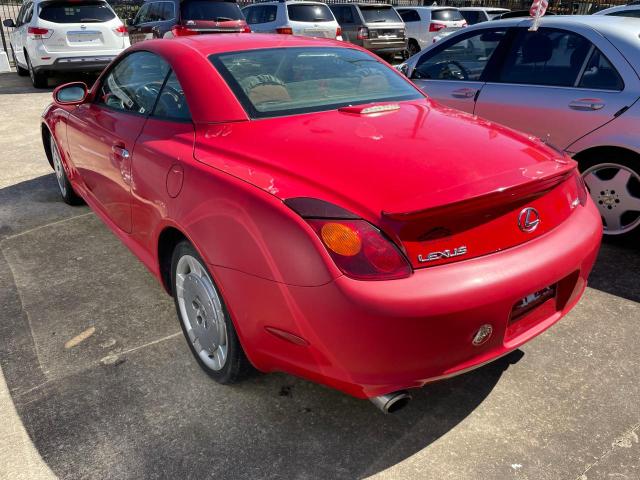 JTHFN48Y530046505 - 2003 LEXUS SC 430 RED photo 3