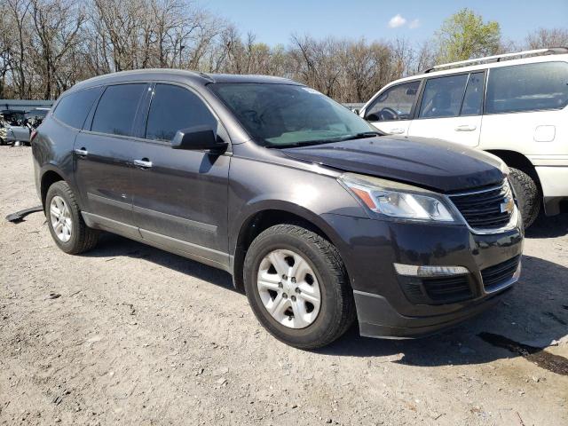 1GNKRFKD5FJ388354 - 2015 CHEVROLET TRAVERSE LS GRAY photo 4