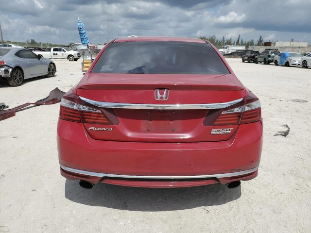 1HGCR2F16HA059852 - 2017 HONDA ACCORD SPORT SPECIAL EDITION RED photo 6