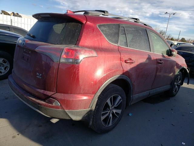 JTMRFREV3JD227353 - 2018 TOYOTA RAV4 ADVENTURE BURGUNDY photo 3