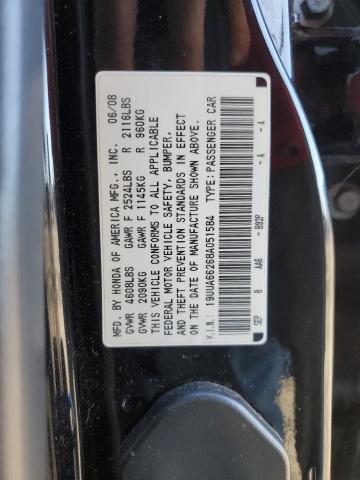 19UUA66268A051584 - 2008 ACURA TL BLACK photo 12