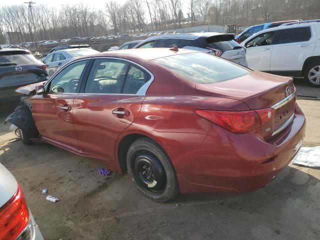 JN1BV7ARXFM391386 - 2015 INFINITI Q50 BASE RED photo 2