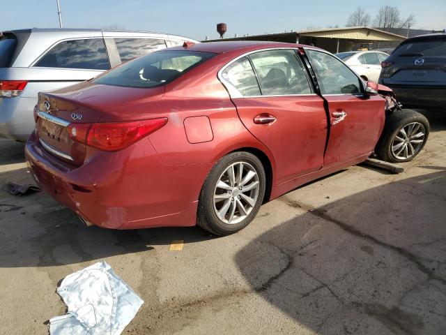 JN1BV7ARXFM391386 - 2015 INFINITI Q50 BASE RED photo 3