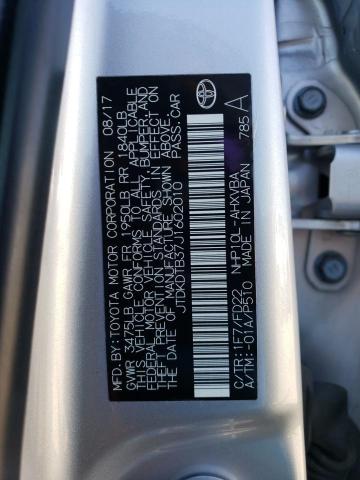 JTDKDTB37J1602010 - 2018 TOYOTA PRIUS C SILVER photo 12