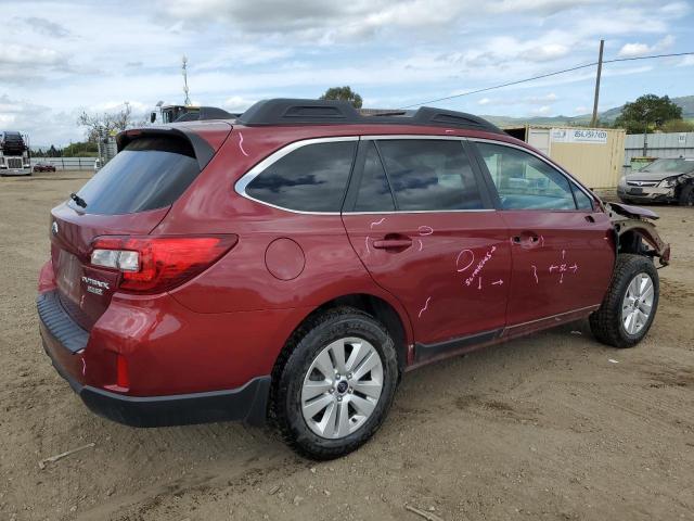 4S4BSAFC0H3425606 - 2017 SUBARU OUTBACK 2.5I PREMIUM RED photo 3