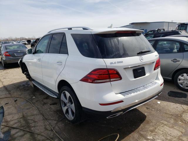 4JGDA5HB6HA817430 - 2017 MERCEDES-BENZ GLE 350 4MATIC WHITE photo 2