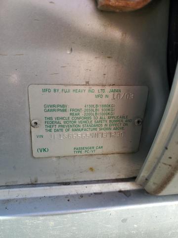 JF1SG65654H737230 - 2004 SUBARU FORESTER 2.5XS Argent photo 12