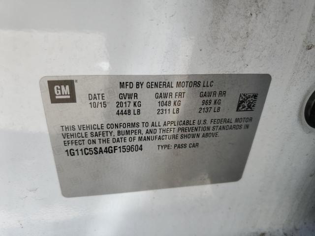 1G11C5SA4GF159604 - 2016 CHEVROLET MALIBU LIM LT 白色 照片 13