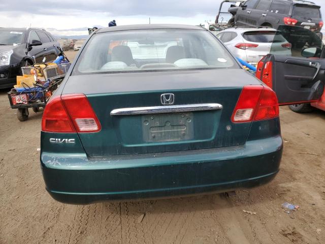 1HGES16561L013118 - 2001 HONDA CIVIC LX GREEN photo 6