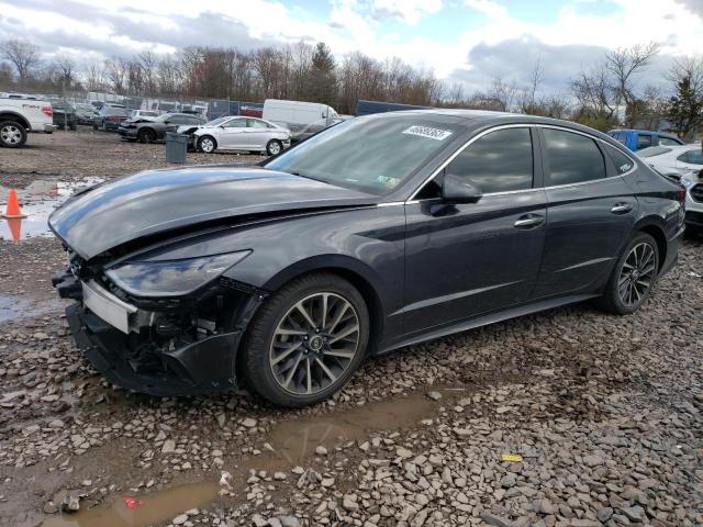 5NPEH4J21MH070430 - 2021 HYUNDAI SONATA LIMITED GRAY photo 1