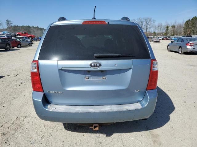 KNDMB233696320608 - 2009 KIA SEDONA EX BLUE photo 6