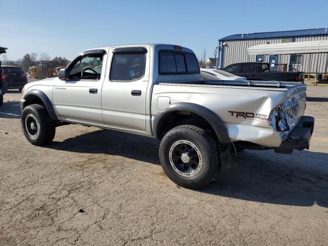 5TEHN72N72Z029813 - 2002 TOYOTA TACOMA DOUBLE CAB SILVER photo 2