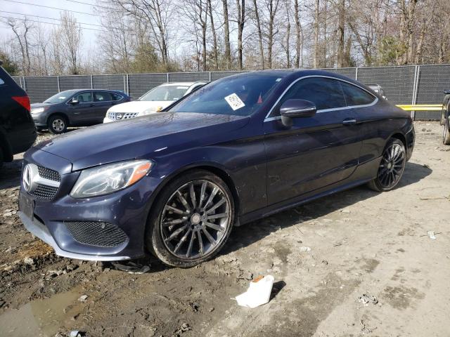 WDDWJ4JB9HF378394 - 2017 MERCEDES-BENZ C 300 BLUE photo 1