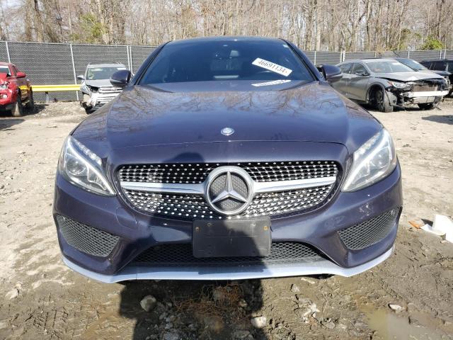 WDDWJ4JB9HF378394 - 2017 MERCEDES-BENZ C 300 BLUE photo 5