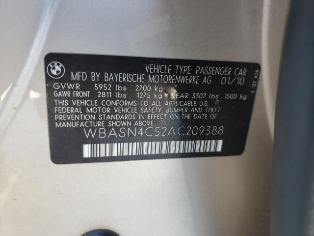 WBASN4C52AC209388 - 2010 BMW 550 GT GOLD photo 12