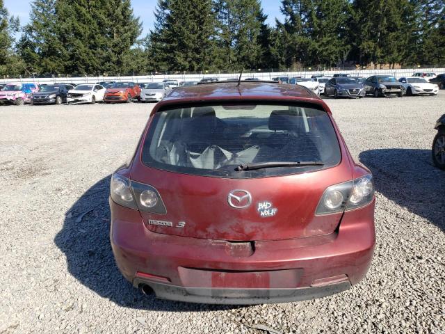 JM1BK343461495315 - 2006 MAZDA 3 HATCHBACK BURGUNDY photo 6