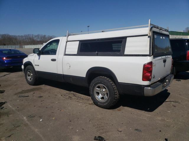 1D7HA16N78J185376 - 2008 DODGE RAM 1500 ST WHITE photo 2