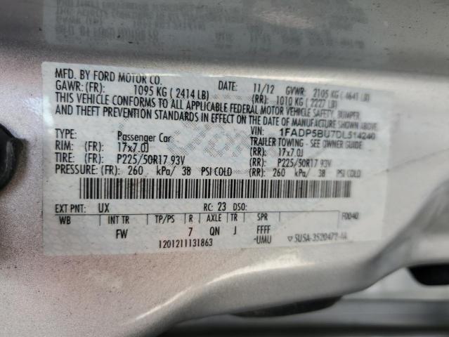 1FADP5BU7DL514240 - 2013 FORD C-MAX SEL SILVER photo 12