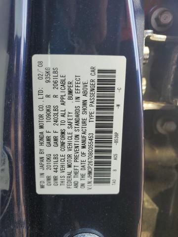 JHMCP26708C055453 - 2008 HONDA ACCORD EX BLUE photo 12