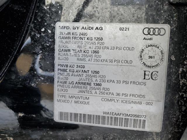 WA1EAAFY3M2058372 - 2021 AUDI Q5 PROGRESSIV Qara foto 13