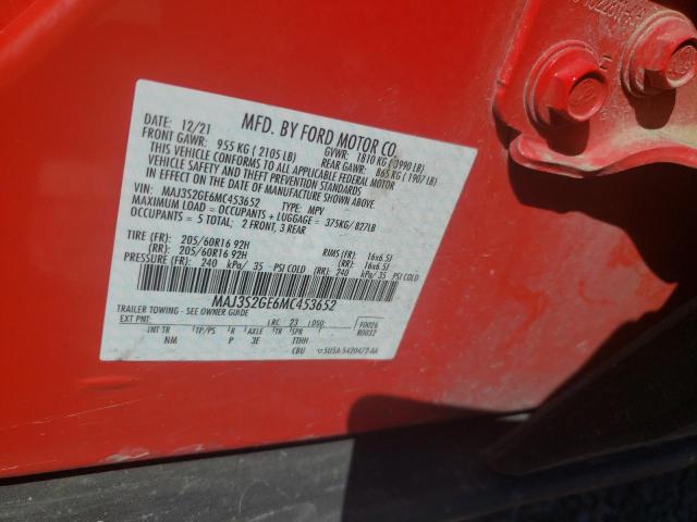 MAJ3S2GE6MC453652 - 2021 FORD ECOSPORT SE Ağ foto 12