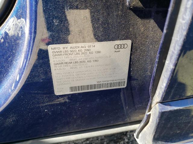 WA1WGBFP6EA075545 - 2014 AUDI Q5 PRESTIGE BLUE photo 13