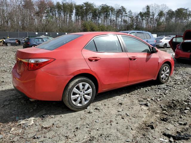 2T1BURHE6FC326143 - 2015 TOYOTA COROLLA L RED photo 3