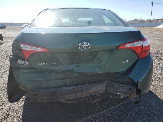 2T1BURHE8FC256404 - 2015 TOYOTA COROLLA L GREEN photo 6