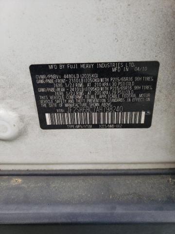 JF2SH6BC7AH798240 - 2010 SUBARU FORESTER XS Ақ фото 13