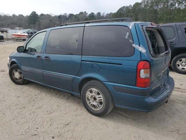 1GNDX03EX2D323589 - 2002 CHEVROLET VENTURE TEAL photo 2