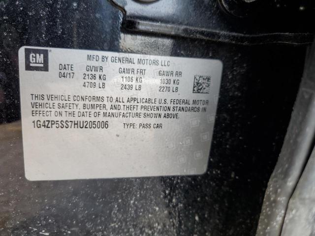 1G4ZP5SS7HU205006 - 2017 BUICK LACROSSE ESSENCE BLACK photo 12