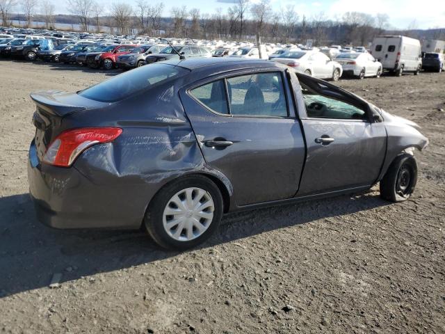 3N1CN7AP8FL821929 - 2015 NISSAN VERSA S GRAY photo 3