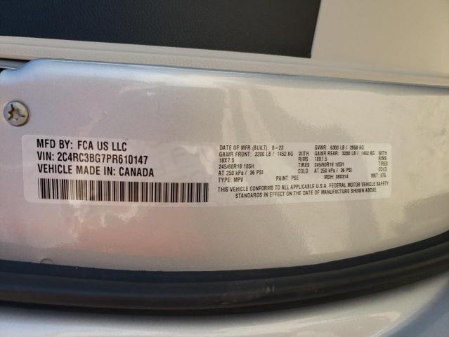 2C4RC3BG7PR610147 - 2023 CHRYSLER PACIFICA TOURING L SILVER photo 13