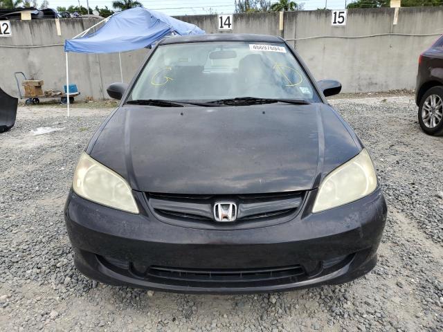 2HGES16545H599062 - 2005 HONDA CIVIC LX BLACK photo 5