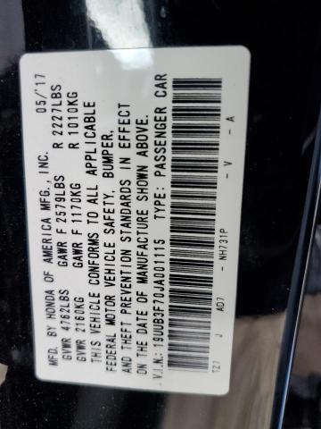 19UUB3F70JA001115 - 2018 ACURA TLX ADVANCE BLACK photo 13