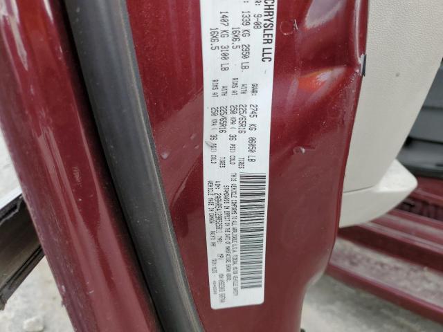 2A8HR54129R525811 - 2009 CHRYSLER TOWN & COU TOURING Bordo foto 13