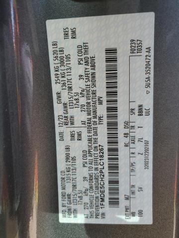 1FMDE5CH2PLC18267 - 2023 FORD BRONCO BASE GRAY photo 14