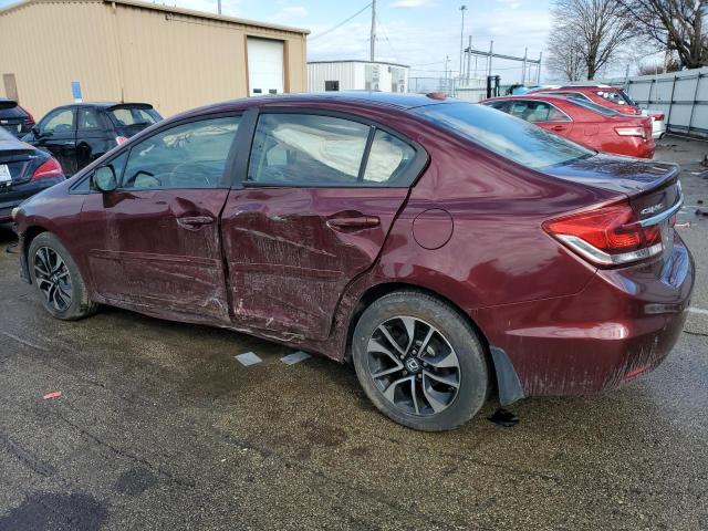 19XFB2F93DE068361 - 2013 HONDA CIVIC EXL MAROON photo 2
