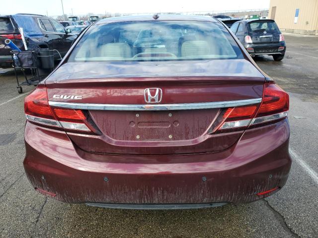 19XFB2F93DE068361 - 2013 HONDA CIVIC EXL MAROON photo 6