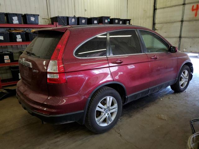 5J6RE4H77BL070432 - 2011 HONDA CR-V EXL MAROON photo 3