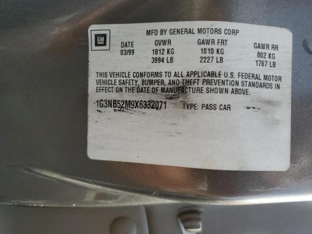 1G3NB52M9X6332071 - 1999 OLDSMOBILE CUTLASS GL 棕色 照片 12