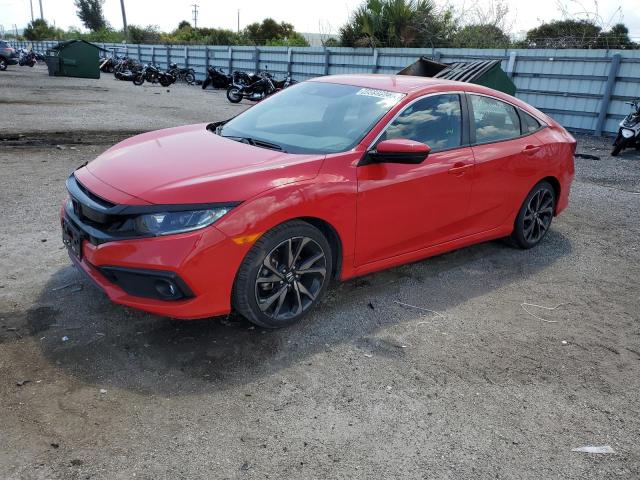 2HGFC2F8XMH538590 - 2021 HONDA CIVIC SPORT 红色 照片 1